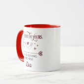 Gepersonaliseerde Romantische Belofte Aangepaste N Mok (Voorkant links)