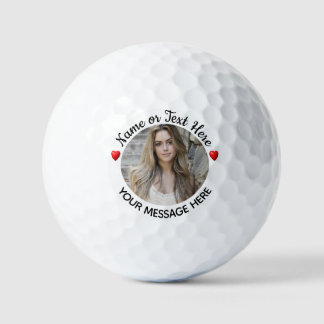 Gepersonaliseerde Romantische Boodschap & Foto Gol Golfballen
