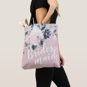 Gepersonaliseerde romantische bridesmaïde met bloz tote bag (Dichtbij)