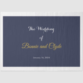 Gepersonaliseerde romantische bruiloft 20 "x 30" tissuepapier