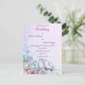 Gepersonaliseerde romantische bruiloft met witte d briefkaart (Staand voorkant)