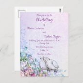 Gepersonaliseerde romantische bruiloft met witte d briefkaart (Voorkant / Achterkant)