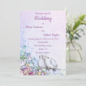 Gepersonaliseerde romantische bruiloft met witte d kaart (Staand voorkant)