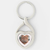 Gepersonaliseerde romantische foto keyring sleutelhanger (Voorkant)