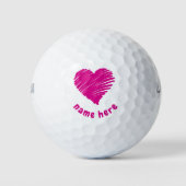 GEPERSONALISEERDE ROMANTISCHE HARTFALLEN GOLFBALLEN (Voorkant)