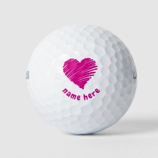 GEPERSONALISEERDE ROMANTISCHE HARTFALLEN GOLFBALLEN (Voorkant)