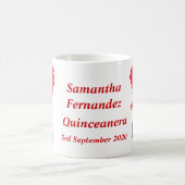 Gepersonaliseerde romantische kraai Quinceanera Koffiemok (Center)