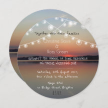 Gepersonaliseerde romantische Lake bruiloft uitnod