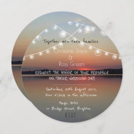 Gepersonaliseerde romantische Lake bruiloft uitnod Kaart