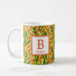 Gepersonaliseerde romantische lente meisjesbloemen koffiemok