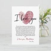 Gepersonaliseerde romantische liefde Kaart met dui (Staand voorkant)