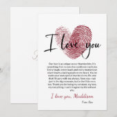 Gepersonaliseerde romantische liefde Kaart met dui (Voorkant / Achterkant)