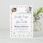 Gepersonaliseerde romantische paar minimalistische kaart (Staand voorkant)