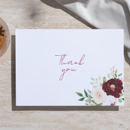Gepersonaliseerde romantische rode roos bedankkaart