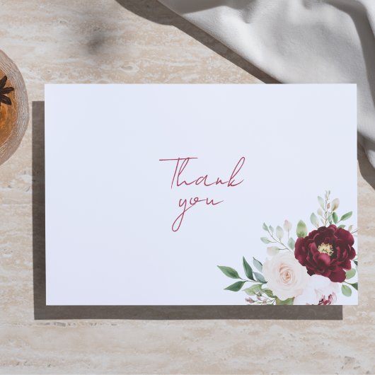 Gepersonaliseerde romantische rode roos bedankkaart