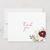 Gepersonaliseerde romantische rode roos bedankkaart (Voorkant)