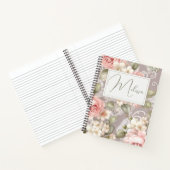 Gepersonaliseerde romantische Rozen Floral Journal Notitieboek (Binnen)