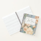 Gepersonaliseerde romantische Rozen Floral Journal Notitieboek (Binnen)