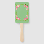 Gepersonaliseerde  romantische rozen handwaaier (Achterkant)