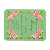 Gepersonaliseerde  romantische rozen magneet (Horizontaal)