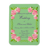 Gepersonaliseerde  romantische rozen magneet (Verticaal)