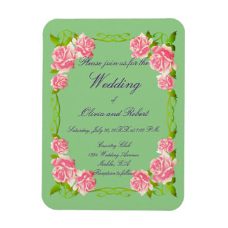 Gepersonaliseerde  romantische rozen magneet