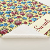 Gepersonaliseerde romantische Rozen  Sherpa Deken (3/4)