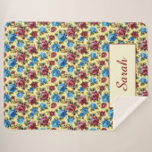 Gepersonaliseerde romantische Rozen  Sherpa Deken (Voorkant (horizontaal))