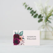 Gepersonaliseerde Romantische Vintage Boho Purple  Visitekaartje (Staand voorkant)