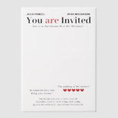 Gepersonaliseerde Romcom Poster bruiloft overlay Vellum Uitnodigingen (Voorkant)