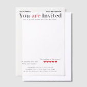 Gepersonaliseerde Romcom Poster bruiloft overlay Vellum Uitnodigingen (Offset)