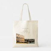 Gepersonaliseerde Rome, Italië bruiloft Canvas tas (Achterkant)