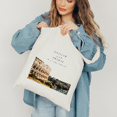 Gepersonaliseerde Rome, Italië bruiloft Canvas tas