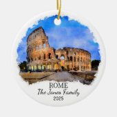 Gepersonaliseerde Rome Ornament, Italië Gift Keramisch Ornament (Voorkant)