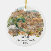 Gepersonaliseerde Rome Ornament, Italië Gift Keramisch Ornament (Voorkant)