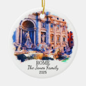 Gepersonaliseerde Rome Ornament, Italië Gift Keramisch Ornament (Voorkant)