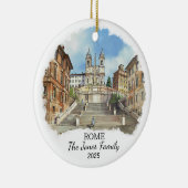 Gepersonaliseerde Rome Ornament, Italië Keramisch Ornament (Rechts)