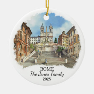 Gepersonaliseerde Rome Ornament, Italië Keramisch Ornament