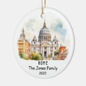 Gepersonaliseerde Rome Ornament, Italië Keramisch Ornament (Links)