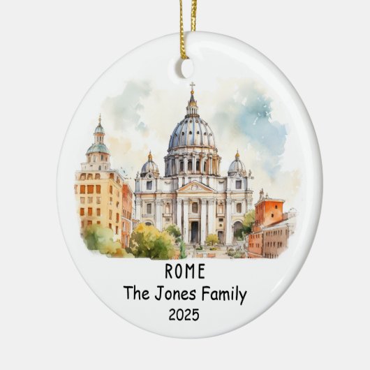 Gepersonaliseerde Rome Ornament, Italië Keramisch Ornament (Links)