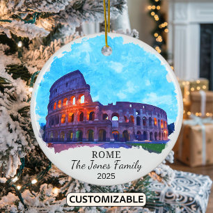 Gepersonaliseerde Rome Ornament, Italië Keramisch Ornament