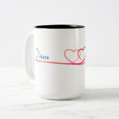 Gepersonaliseerde Romeo en Juliet Heart Love Mok (Voorkant links)