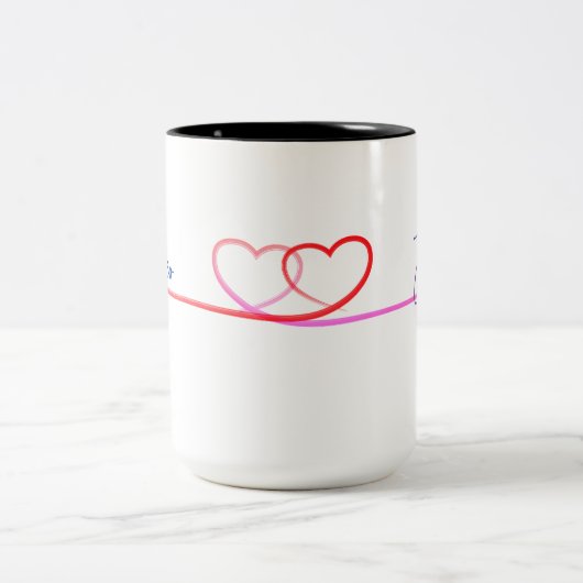 Gepersonaliseerde Romeo en Juliet Heart Love Mok (Center)