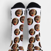 Gepersonaliseerde, rommelige, kersthond patroon so sokken (Top)