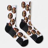 Gepersonaliseerde, rommelige, kersthond patroon so sokken (Rechts)