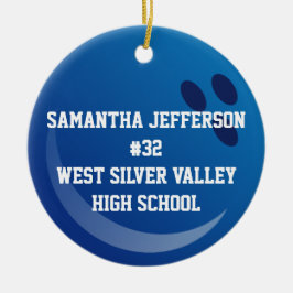 Gepersonaliseerde ronde bowling bal sport Ornament