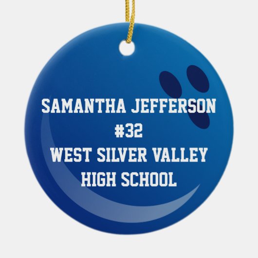 Gepersonaliseerde ronde bowling bal sport Ornament (Voorkant)