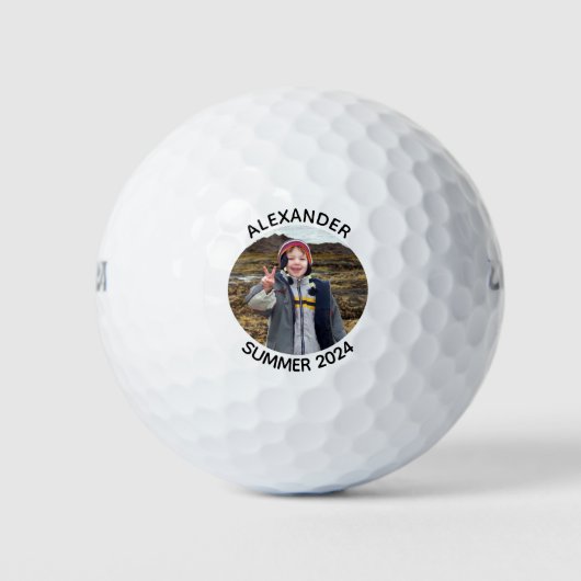 Gepersonaliseerde Ronde Familie Foto Golfballen (Voorkant)