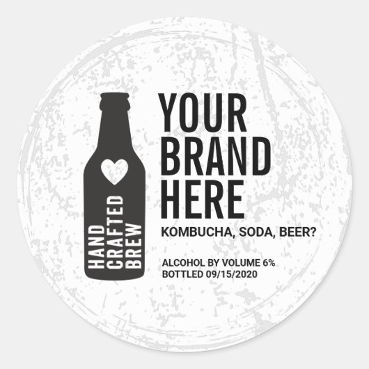 Gepersonaliseerde Ronde fles of inbliketiketten Ronde Sticker (Voorkant)