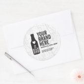 Gepersonaliseerde Ronde fles of inbliketiketten Ronde Sticker (Envelop)